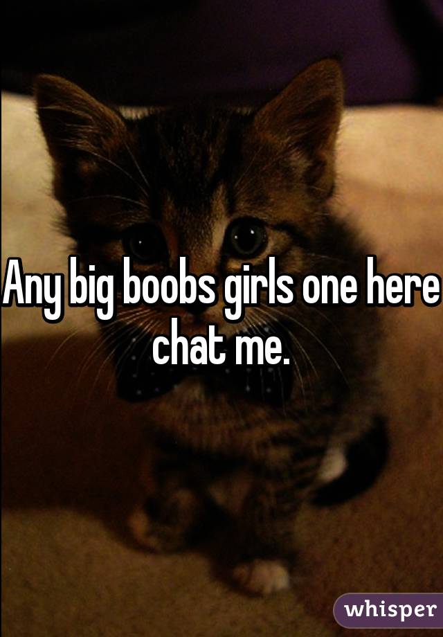 Any big boobs girls one here chat me.