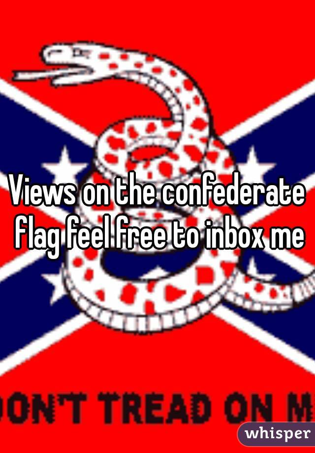 Views on the confederate flag feel free to inbox me