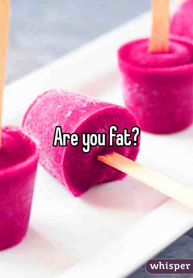 Are you fat? 