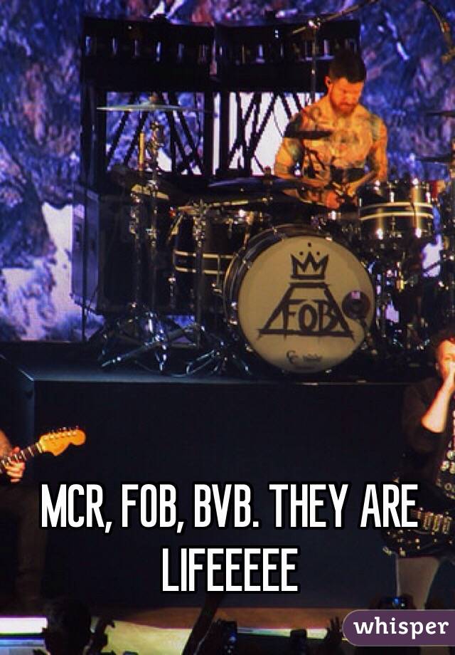 MCR, FOB, BVB. THEY ARE LIFEEEEE