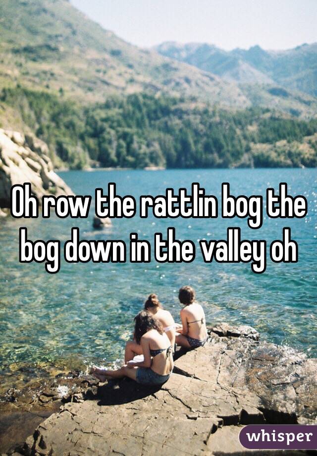 Oh row the rattlin bog the bog down in the valley oh 