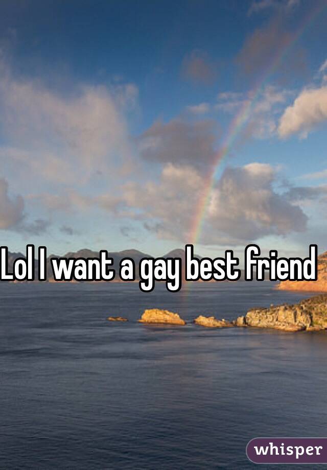 Lol I want a gay best friend 