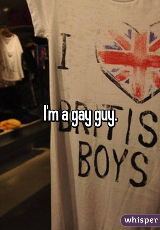 I'm a gay guy.