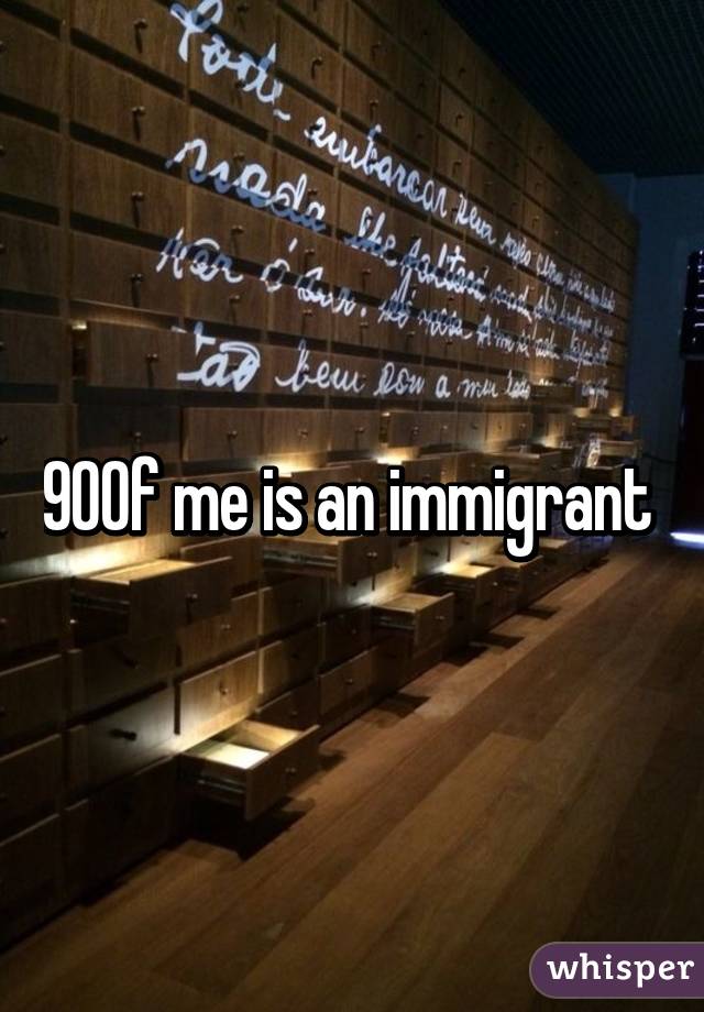 90% of me is an immigrant 