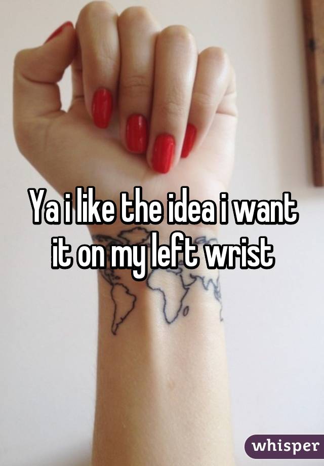 Ya i like the idea i want it on my left wrist