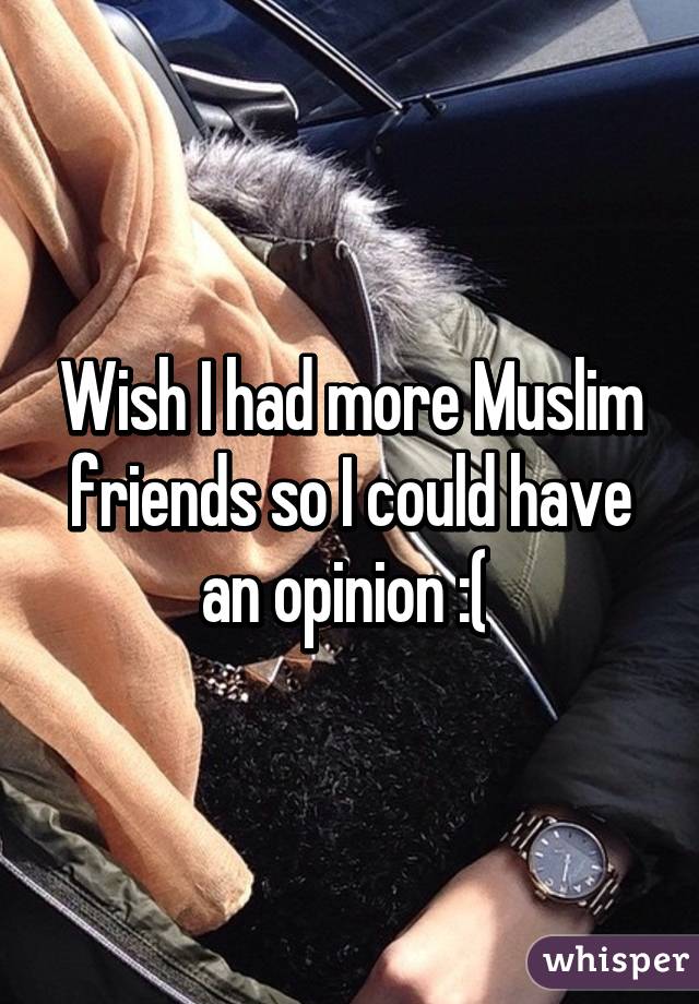 Wish I had more Muslim friends so I could have an opinion :( 