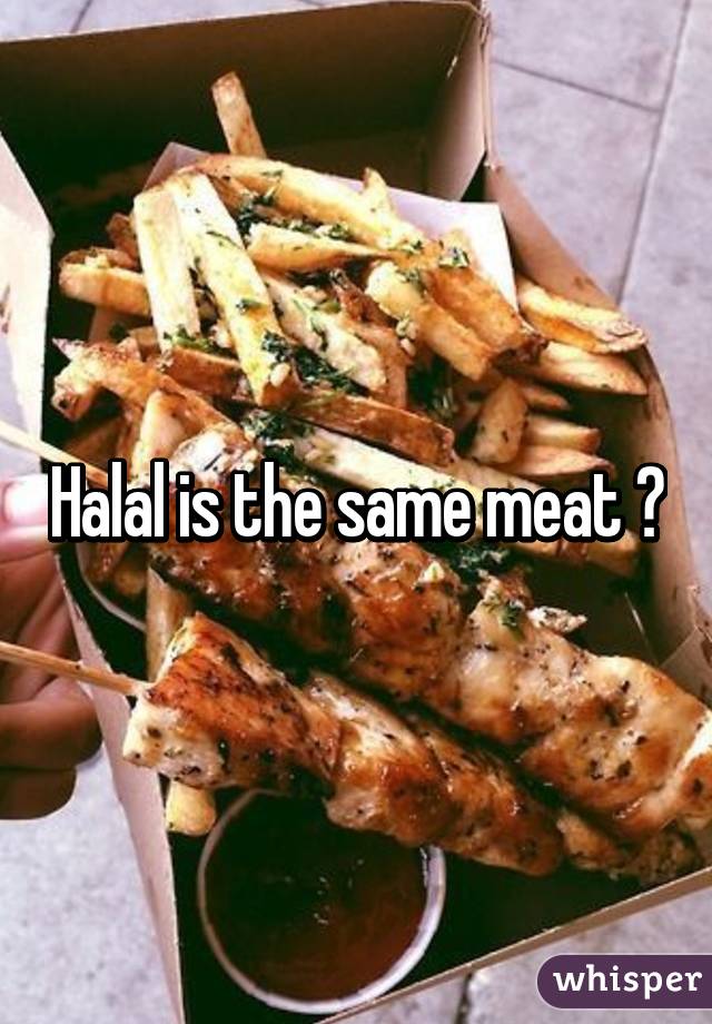 Halal is the same meat 😭