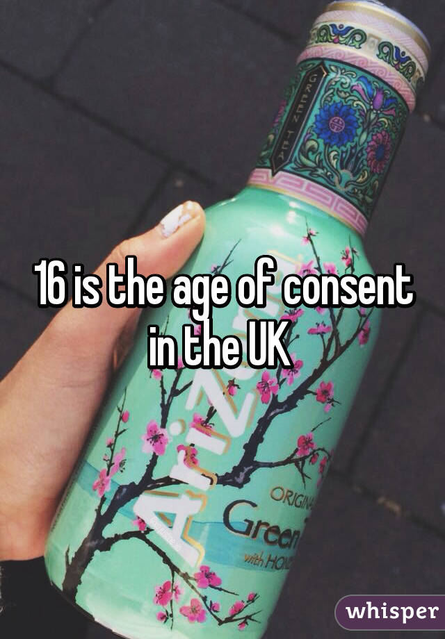 16 is the age of consent in the UK 