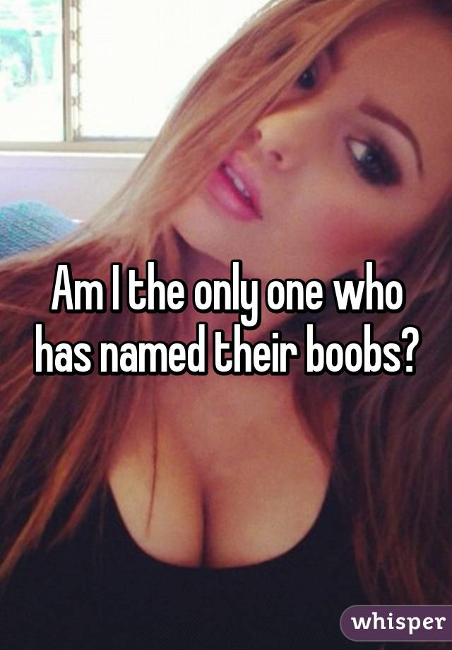 Am I the only one who has named their boobs?