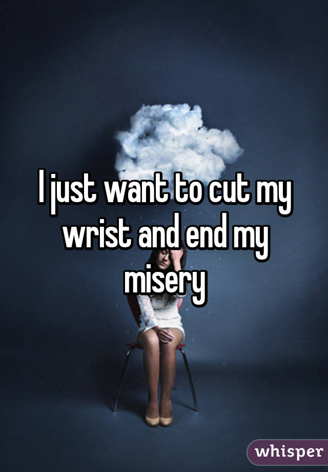 I just want to cut my wrist and end my misery