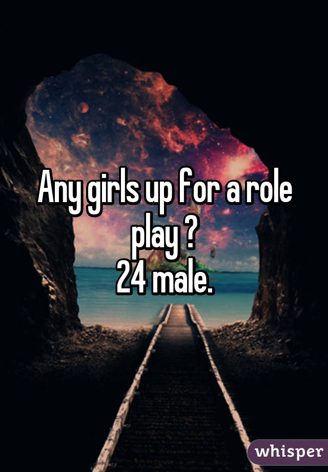 Any girls up for a role play ?
24 male.