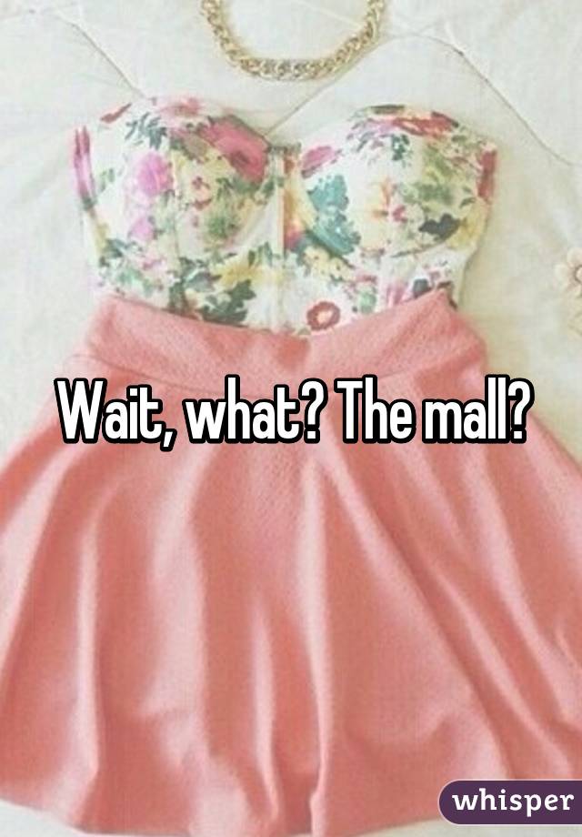 Wait, what? The mall?