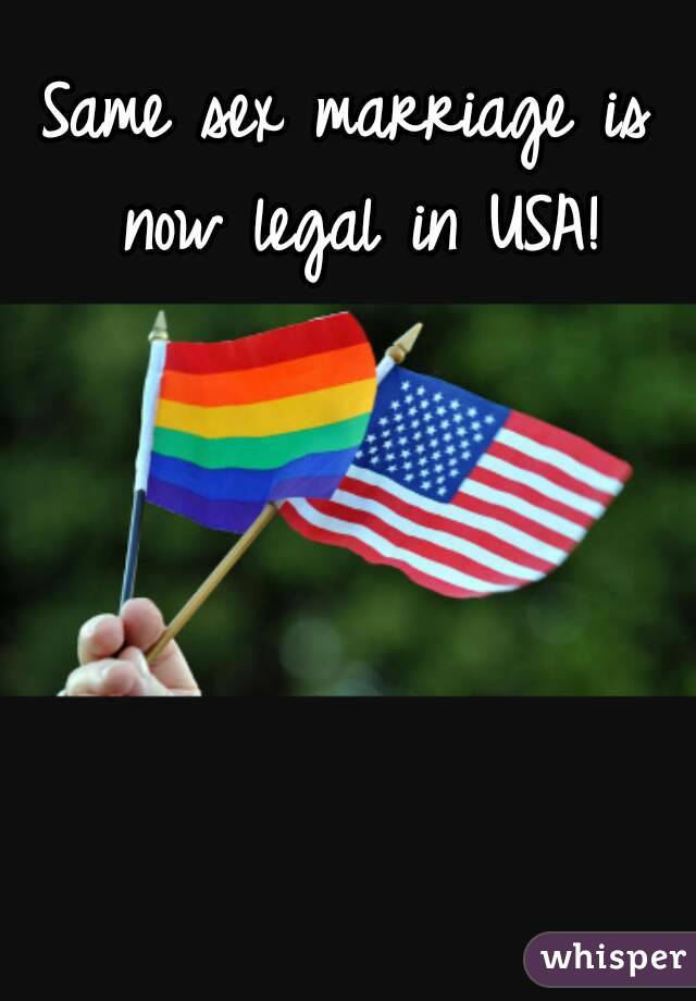 Same sex marriage is now legal in USA!