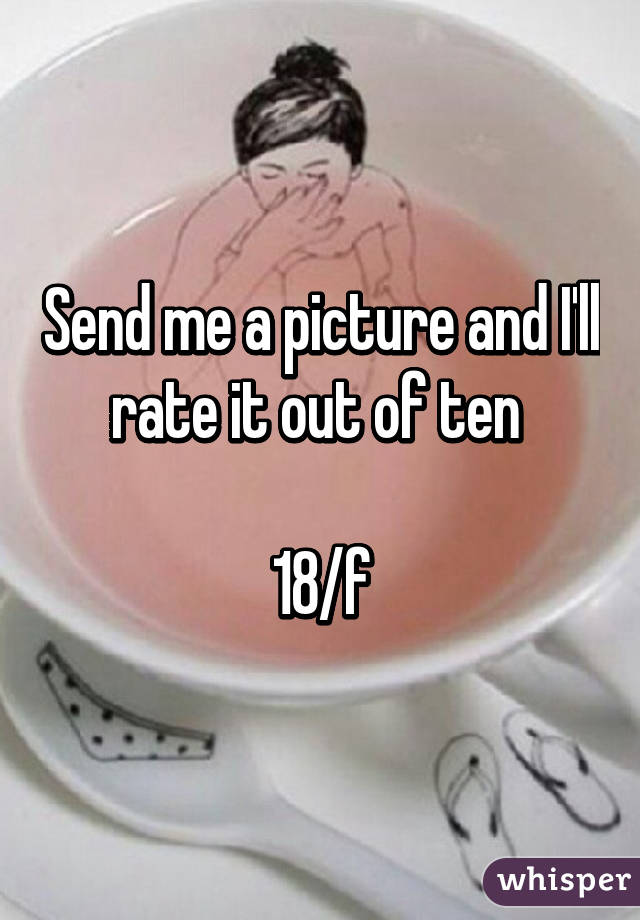 Send me a picture and I'll rate it out of ten 

18/f