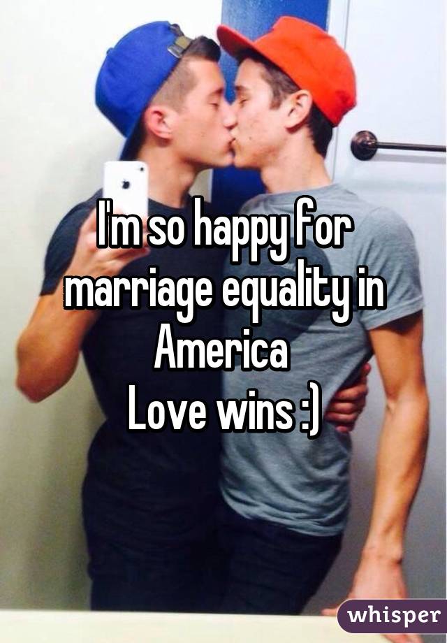 I'm so happy for marriage equality in America 
Love wins :)