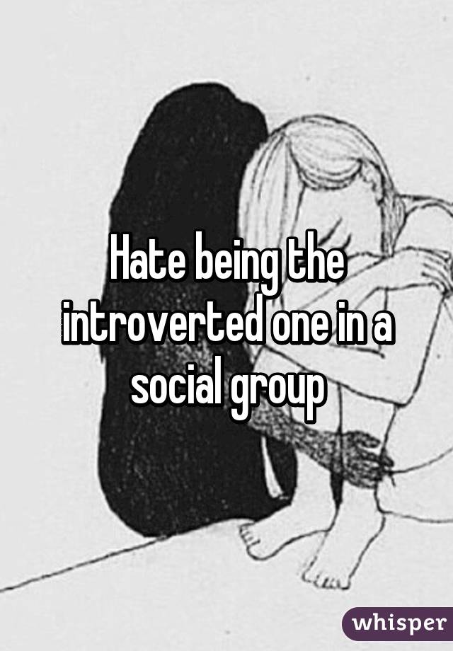 Hate being the introverted one in a social group