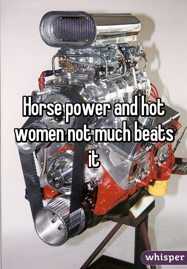 Horse power and hot women not much beats it