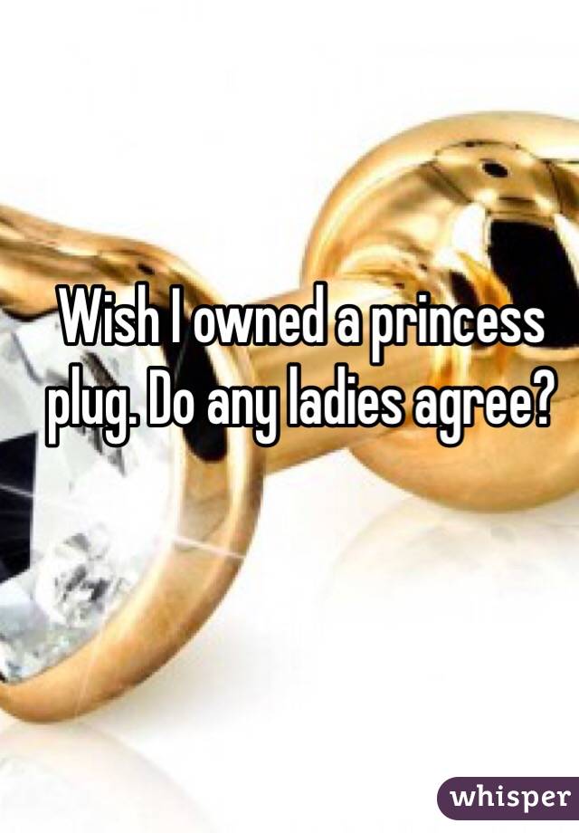 Wish I owned a princess plug. Do any ladies agree?