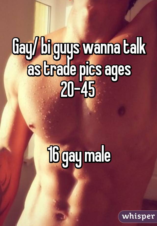 Gay/ bi guys wanna talk as trade pics ages 20-45 


16 gay male

