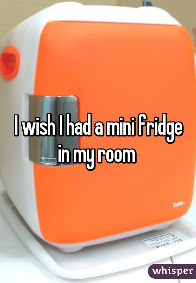 I wish I had a mini fridge in my room 