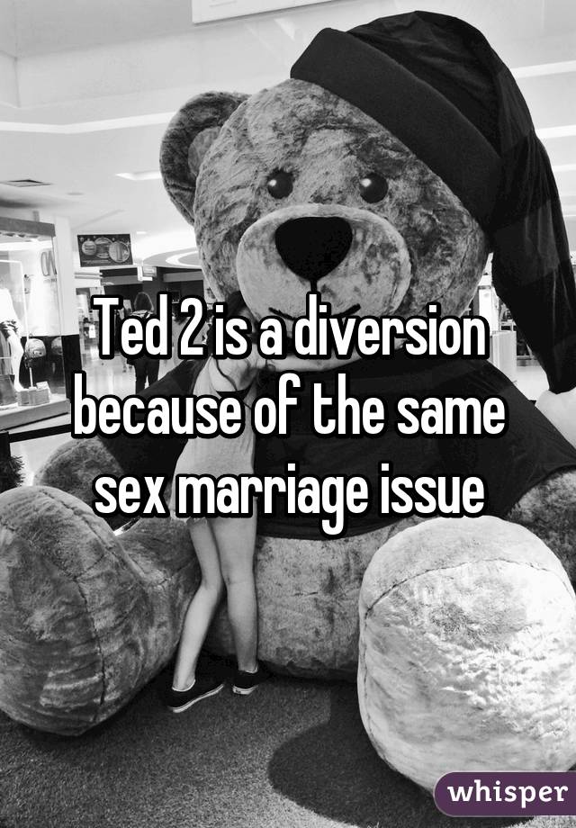 Ted 2 is a diversion because of the same sex marriage issue