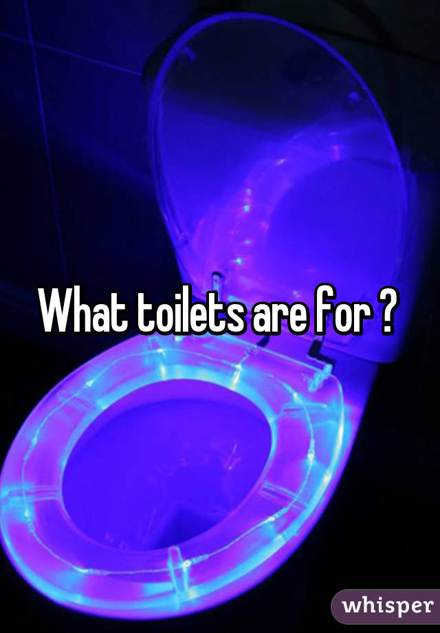 What toilets are for ? 