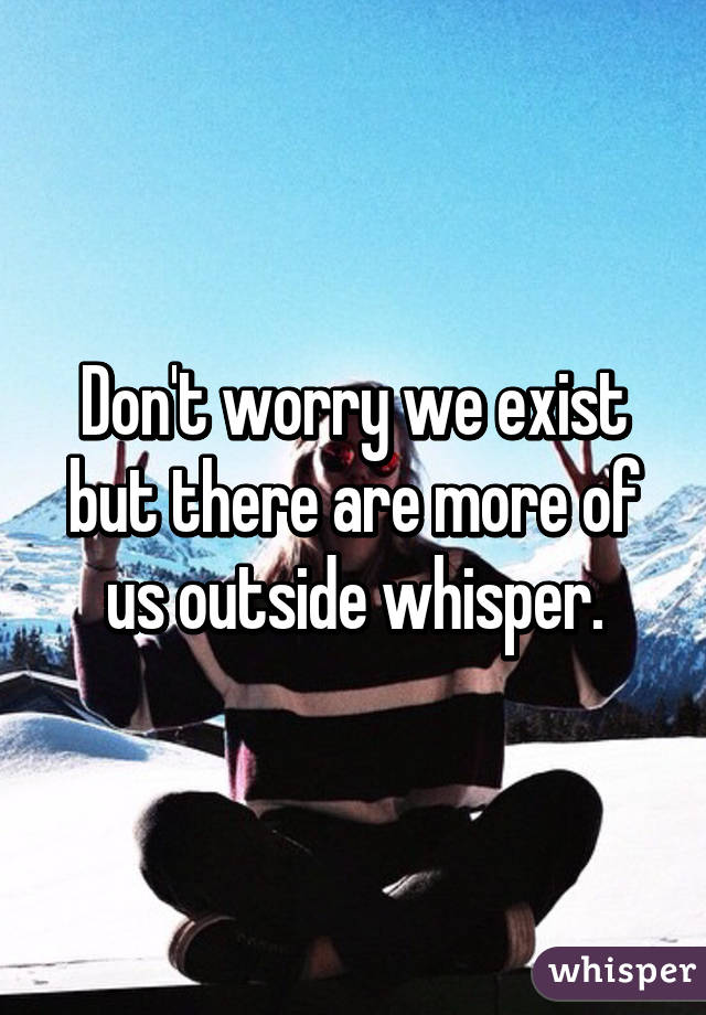 Don't worry we exist but there are more of us outside whisper.