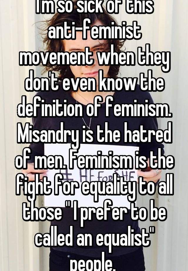 define anti feminist