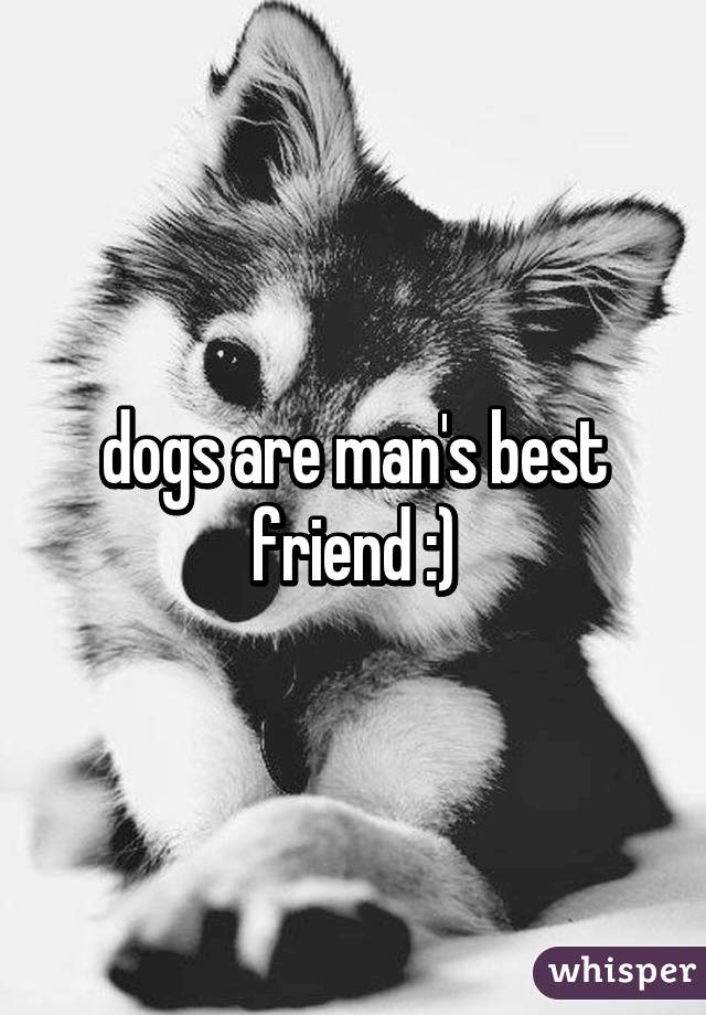 dogs are man's best friend :)