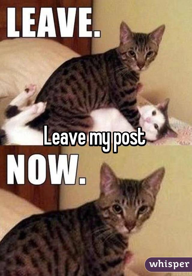 Leave my post 