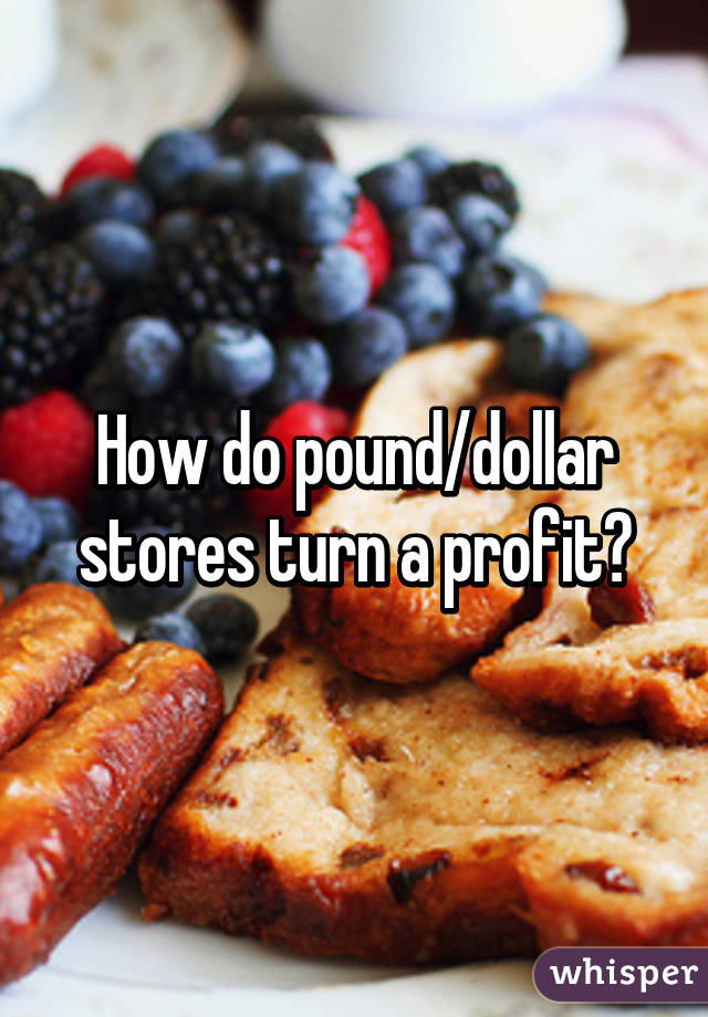 How do pound/dollar stores turn a profit?