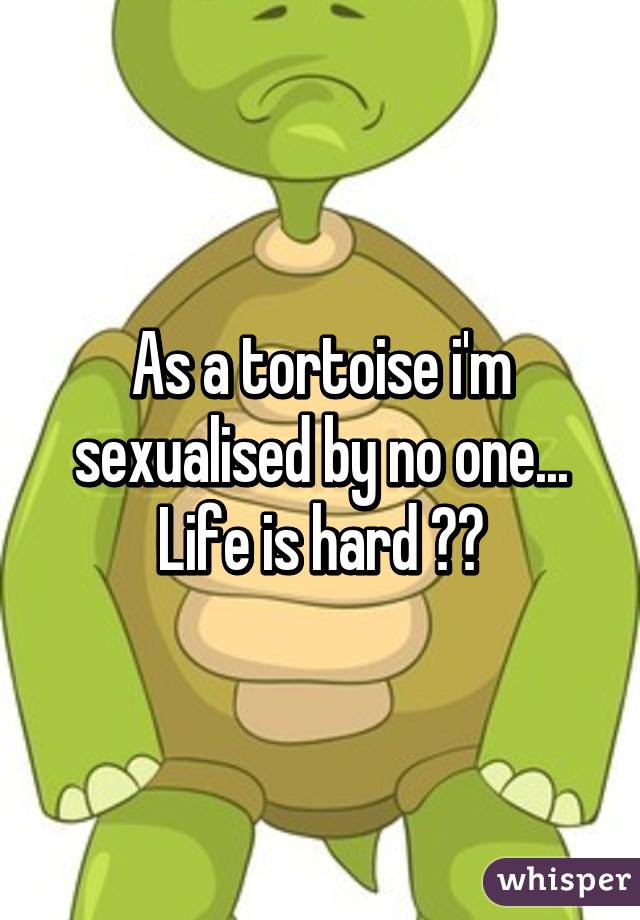 As a tortoise i'm sexualised by no one... Life is hard 🐢😥