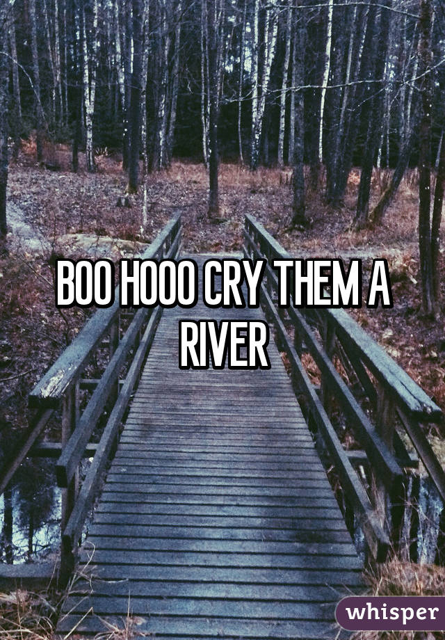 BOO HOOO CRY THEM A RIVER