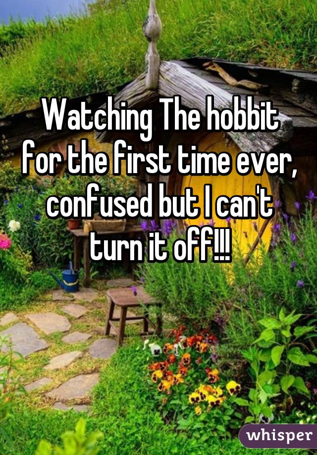 Watching The hobbit for the first time ever, confused but I can't turn it off!!!

