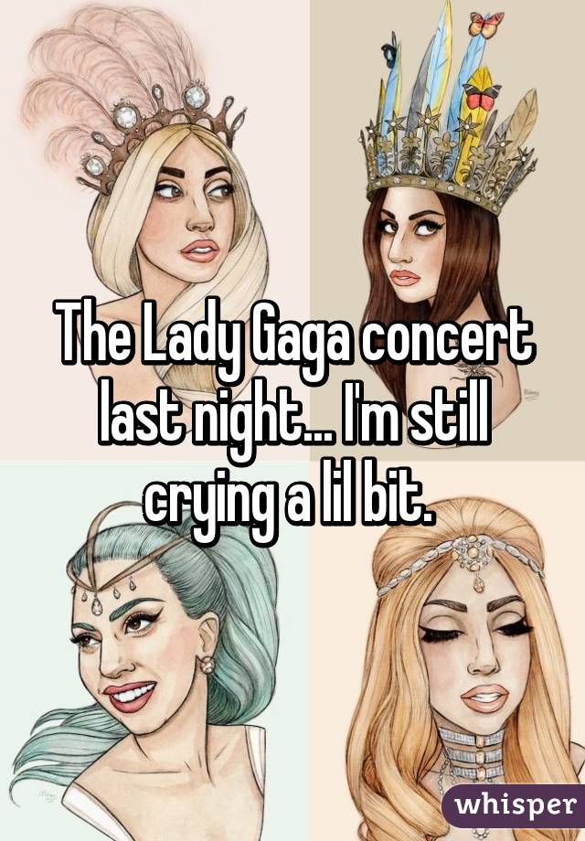 The Lady Gaga concert last night... I'm still crying a lil bit. 