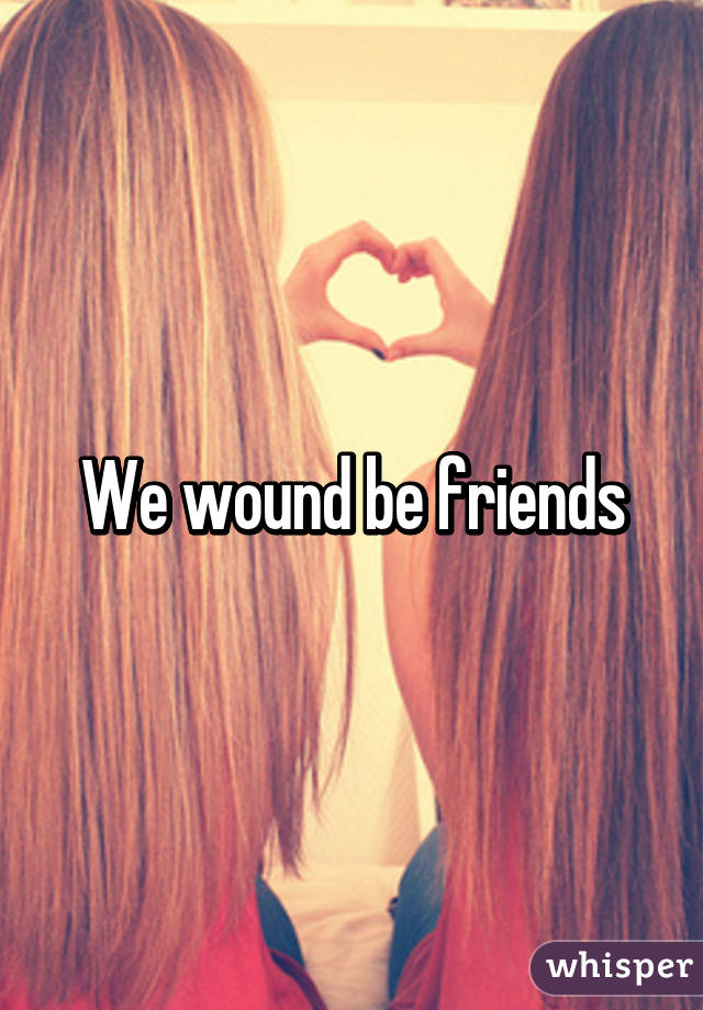 We wound be friends