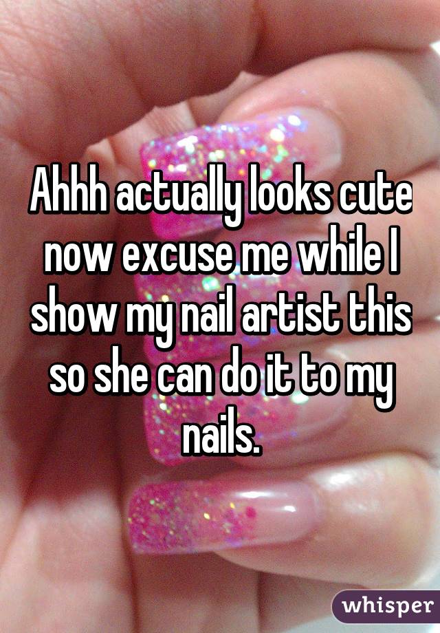 Ahhh actually looks cute now excuse me while I show my nail artist this so she can do it to my nails.