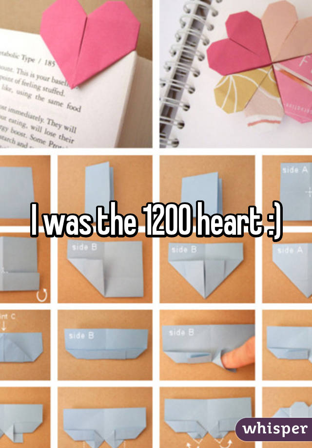 I was the 1200 heart :)