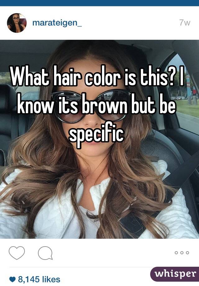What hair color is this? I know its brown but be specific