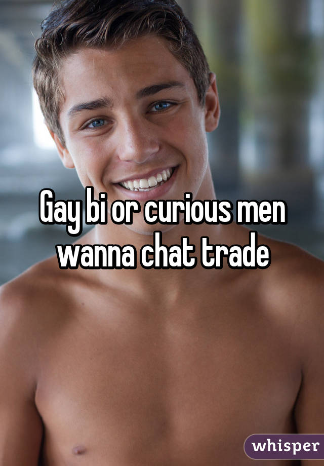 Gay bi or curious men wanna chat trade