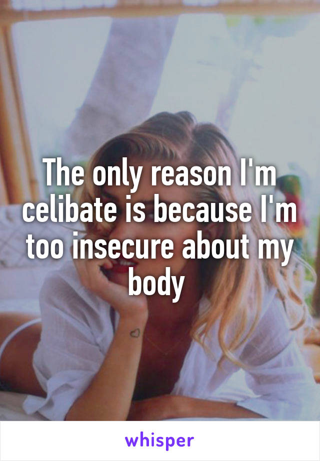 The only reason I'm celibate is because I'm too insecure about my body 
