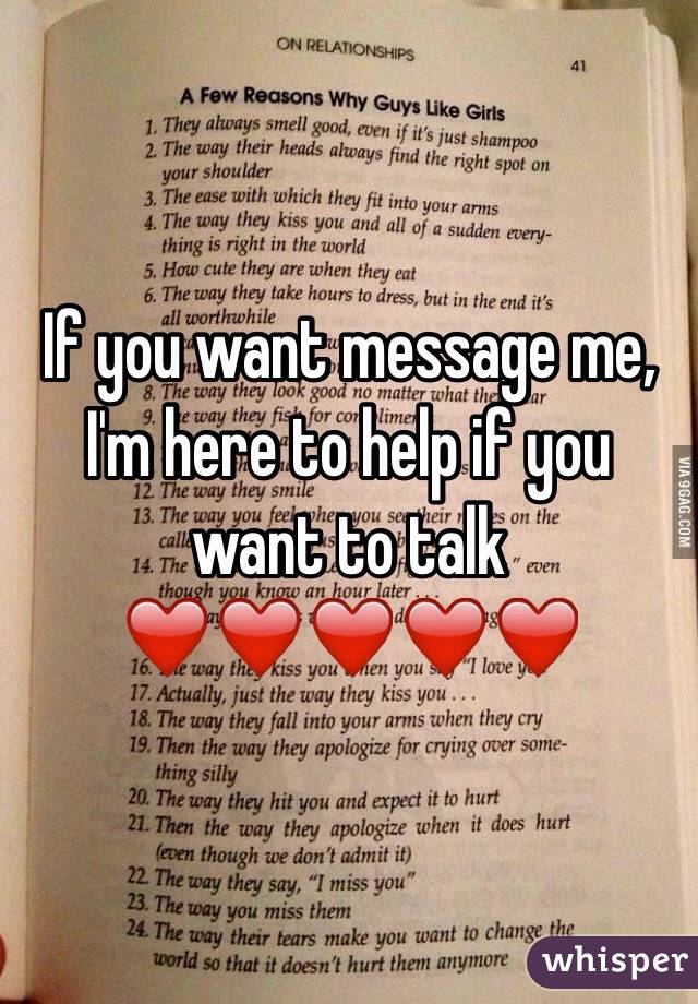 If you want message me, I'm here to help if you want to talk ❤️❤️❤️❤️❤️