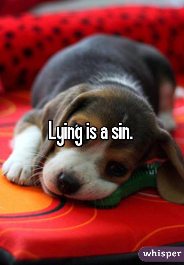 Lying is a sin. 