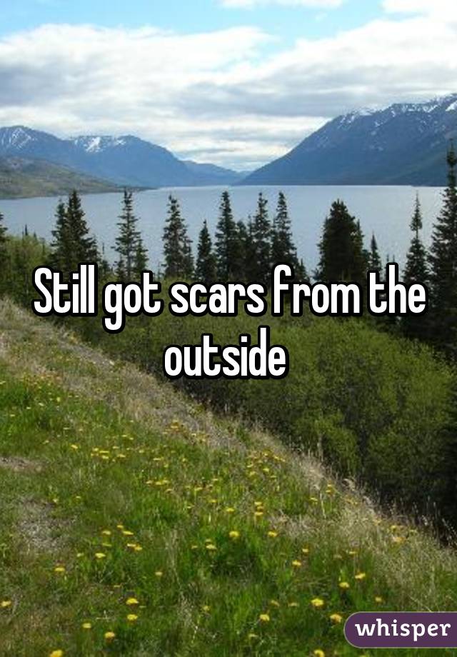 Still got scars from the outside 
