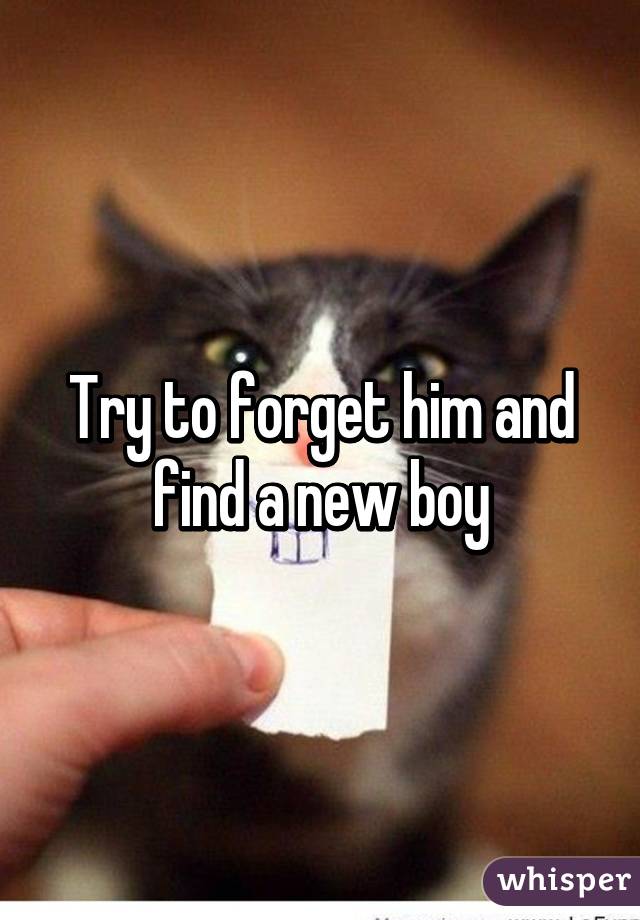 Try to forget him and find a new boy