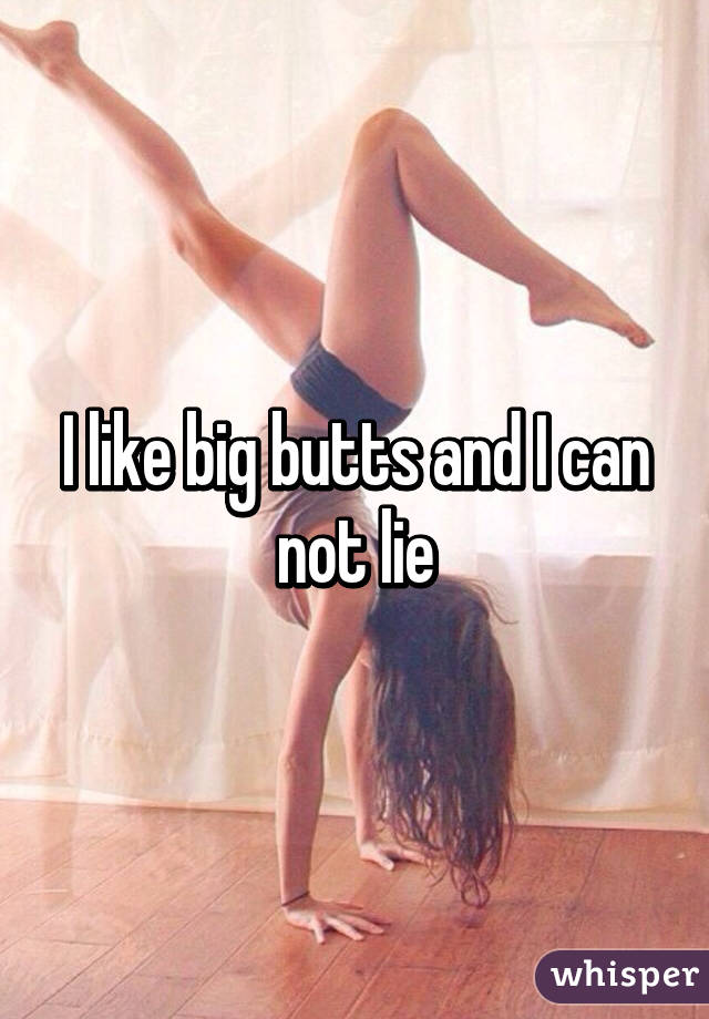 I like big butts and I can not lie