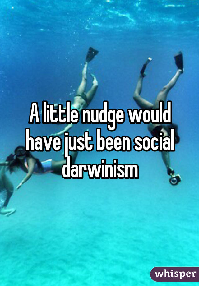 A little nudge would have just been social darwinism