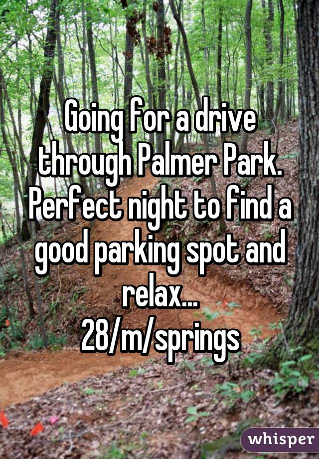 Going for a drive through Palmer Park. Perfect night to find a good parking spot and relax...
28/m/springs