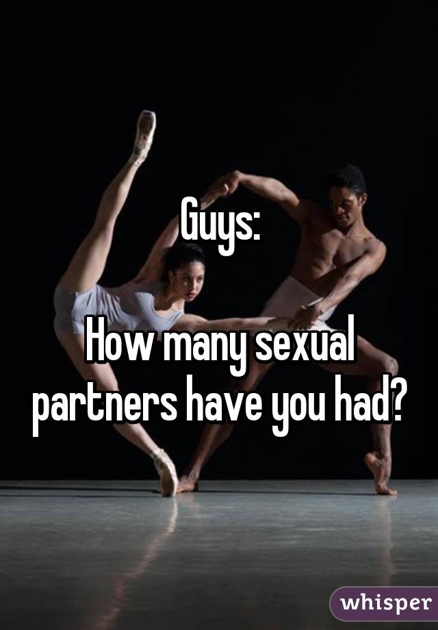 Guys:

How many sexual partners have you had?