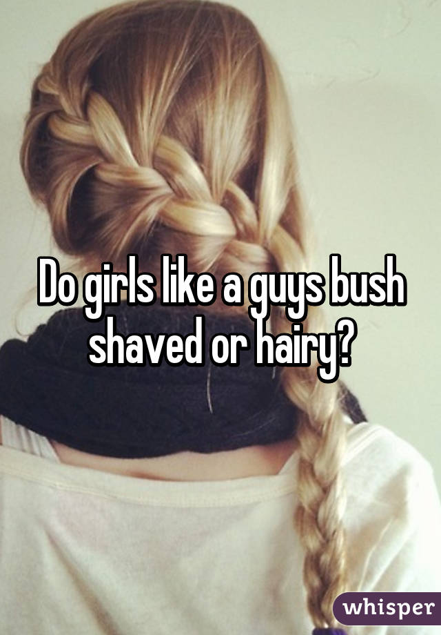 Do girls like a guys bush shaved or hairy?